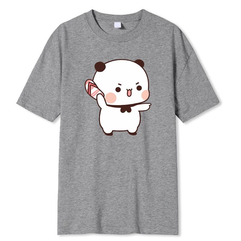 Lovely Bubu Is Throwing Flipflops At Dudu Since He Teases Bubu T Shirt Bear Tshirt Kawaii Male Clothes Unisex Tops Graphic Shirt