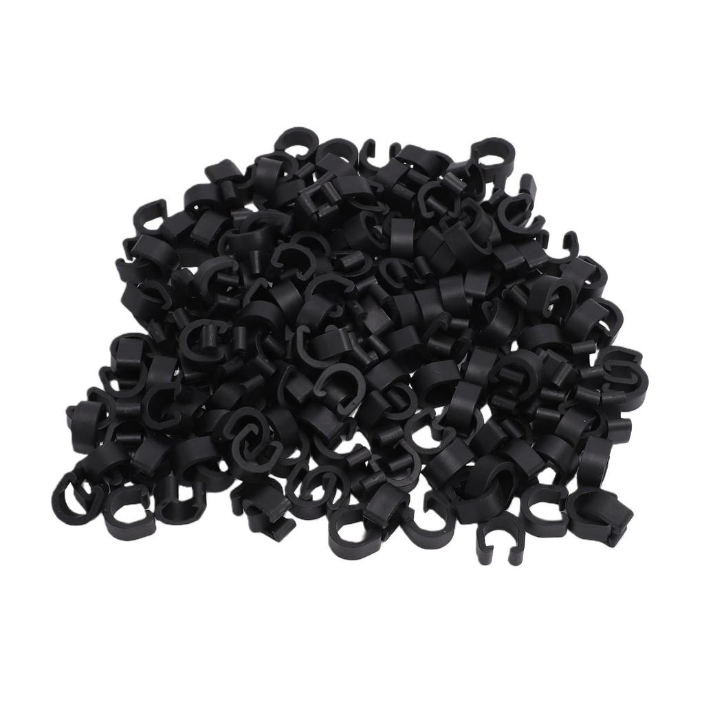 200pcs Mountain Bike Cable C Clamps Housing Hose Guide Clamps for Bicycle Hydraulic Hose Brake Shift Cables