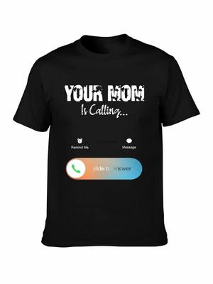 Vintage Your Mom Is Calling TShirt Trendy Cotton Clothing Mother Day Shirt