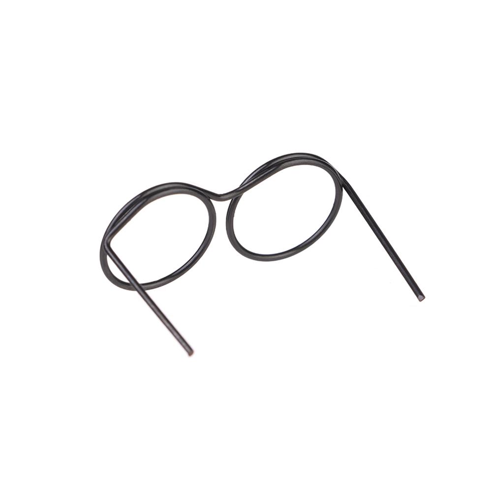5PCS Doll Accessories Alloy Cute Doll Glasses Round Frame Black Lensless