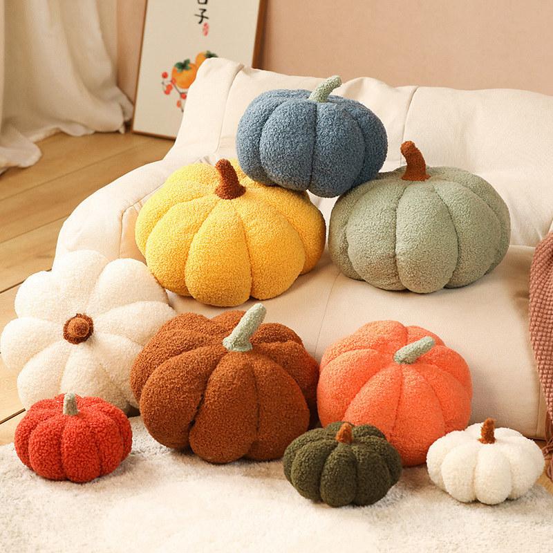 

Simulated Pumpkin Plush Pillow 3D Thanksgiving Cushion Shaped Pillow Cozy Fall Decorations Toy Pillows for Thanksgiving Christmas Bedroom