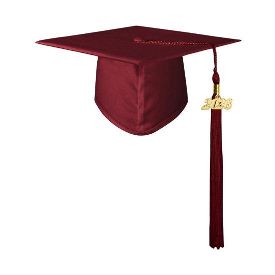 Matte Graduation Cap with 2026 Tassel Adjustable Elastic Unisex Graduation Cap for High School Middle School College Ceremony