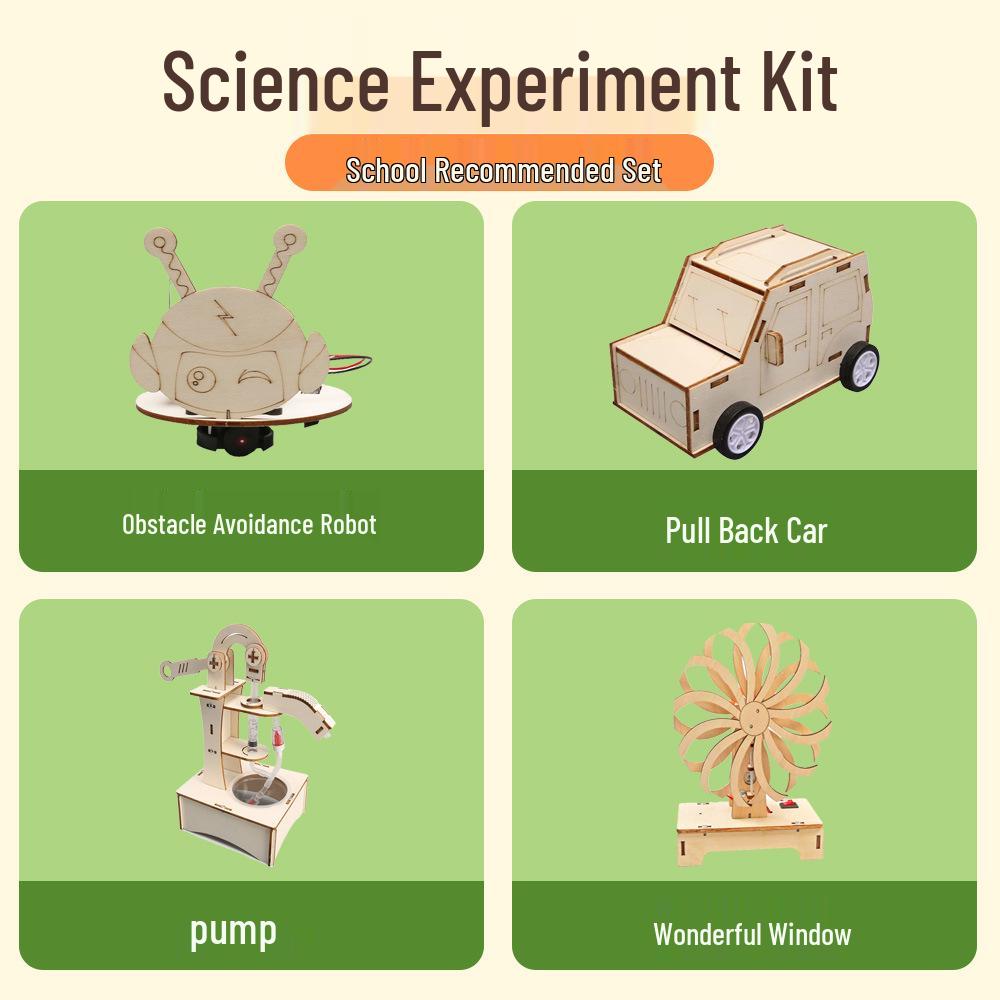 Children's Wooden Science Experiment Kit - Handmade Student Toy Set
