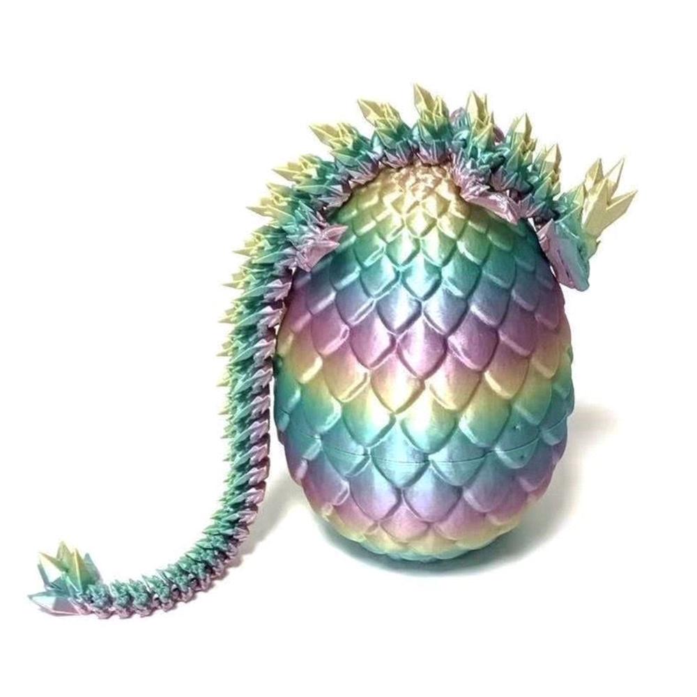 Crystal Dragon 3D Printed Articulated Dragon Crystal Dragon Fidget Toys  For Home Decor