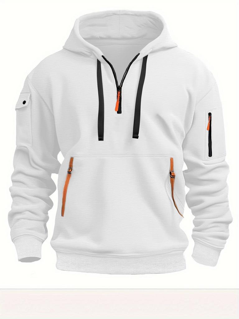 Hot Sale Spring and Autumn Men's Sweater Hoodie Zipper Multi-Pocket Pullover Men's Sports Casual Jacket