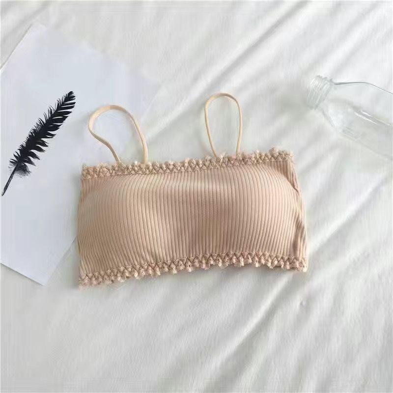 Girls Backless Bras Solid Bandeau Underwear For Women Lace Bras Backl Buckle Lingerie