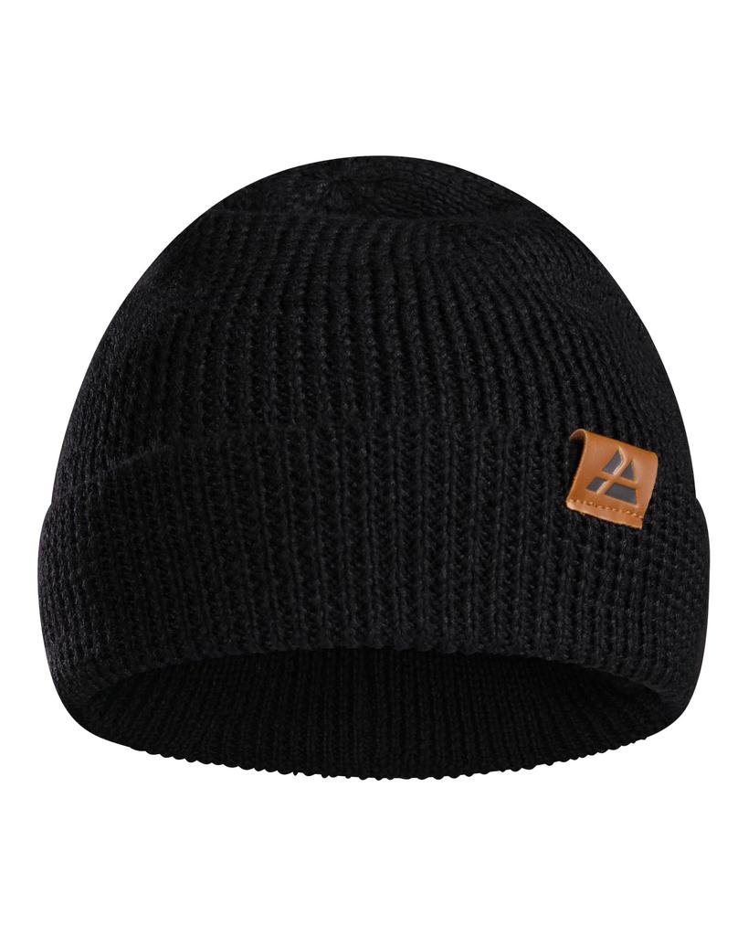 DANISH ENDURANCE Merino Wool Knit Beanie Perfect for Fall and Winter Hat, Black,