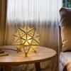 Cerdeco Table Lamp with a Fantastical Star Silhouette - Stand Lamp/Desk Lamp - Brass & Glass - Creates a Dreamy Shadow - Interior Lighting, Indirect L