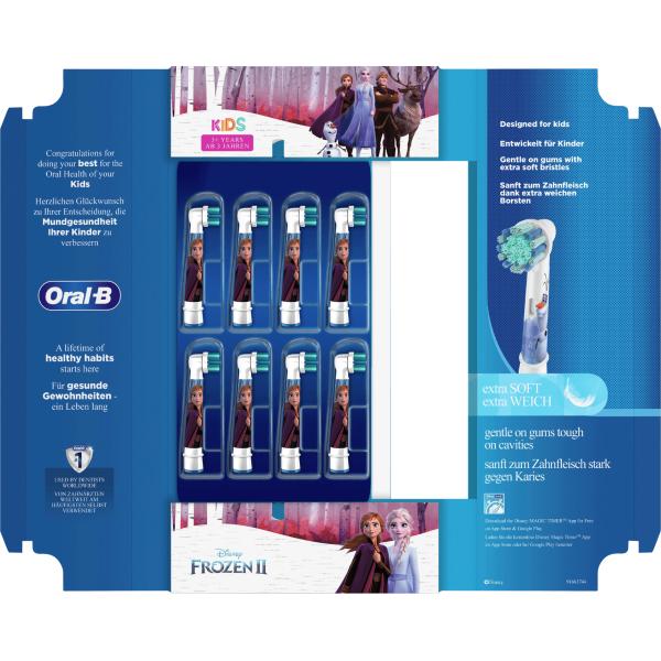 Oral-B Junior Frozen Toothbrush Head Extra Soft 8pcs