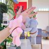 1Pcs Cute Star Elephant Keychain Small Animal Key Ring Bookbag Pendant Plush Toy Birthday Christmas Gift