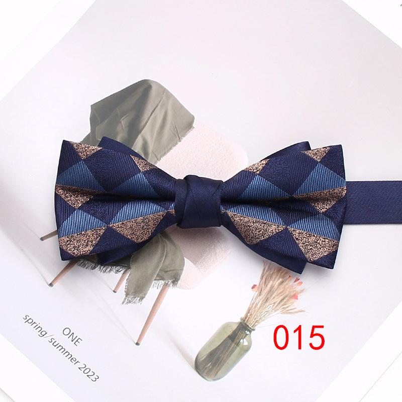 Rael Striped Bow Tie Plaid Polyester Bow Tie Men'S Casual Shirt Accessories Bow Tie