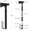 Carbon Steel Multi functional Battle Axe Portable Survival Axe Tool for Outdoor Camping, Hunting, and Emergency Situations