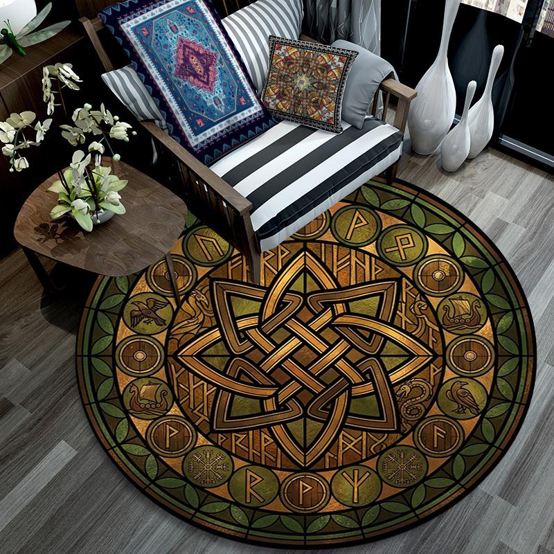 Boar Mythology Round Area Rug Under Office Chairs Bedroom Living Room Home Decor
