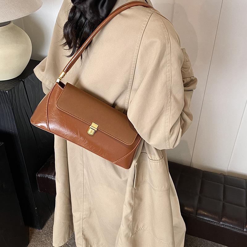 Vintage Niche Commuter Underarm Bag Women's Bag 2025 New Leopard Print Shoulder Bag Fashion Matte Handbag
