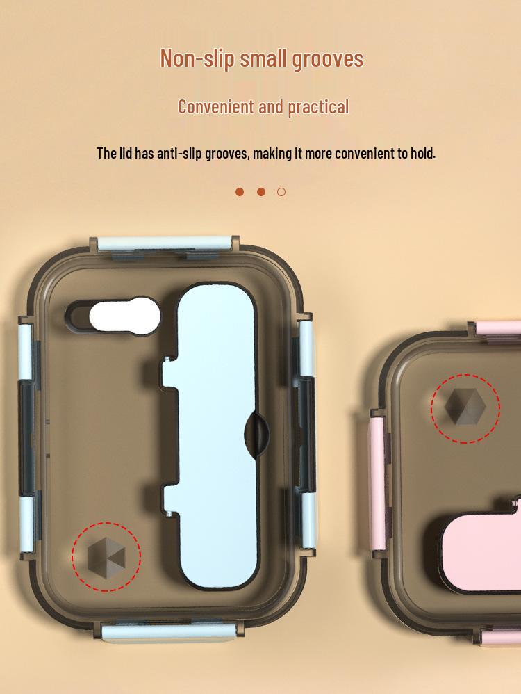 Insulated Bento Lunch Box with Lid - Large Capacity, Food-Grade, Portable for Students and Office Workers