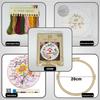 4 Pack Scenery DIY Embroidery Starter Kit 30x30cm Embroidery Stitches Practice Kit for Beginners Adults Hand Craft Lover Gift
