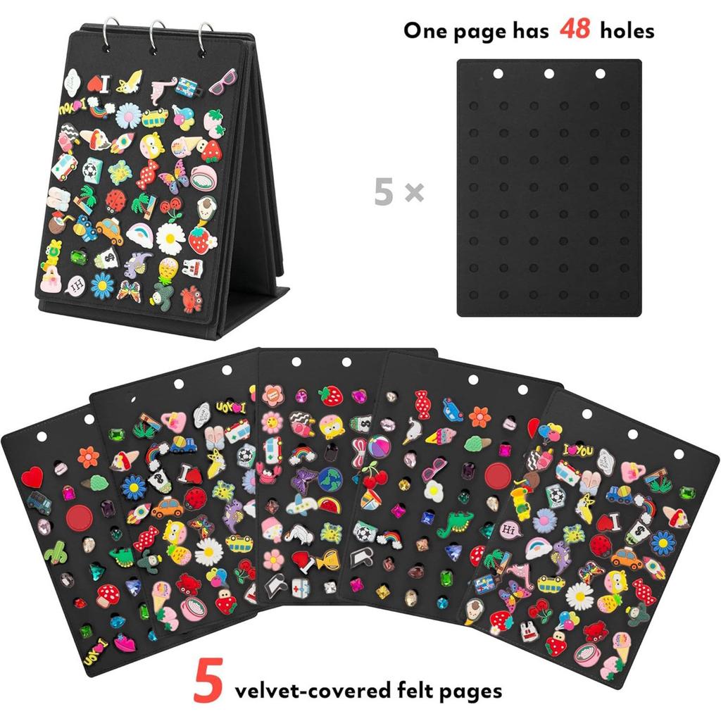Versatile Sturdy Felt Jewelry Collection Board with 280 Slots for Organizing Earrings and Brooches Stylish Outfits