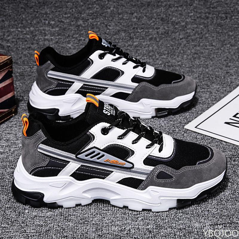 

Весна Осень Мужская Мода Трендовые Универсальные Кроссовки Повседневные Простые Удобные Противоскользящие Износостойкие Дышащие Мужские Туфли 44 черный серый