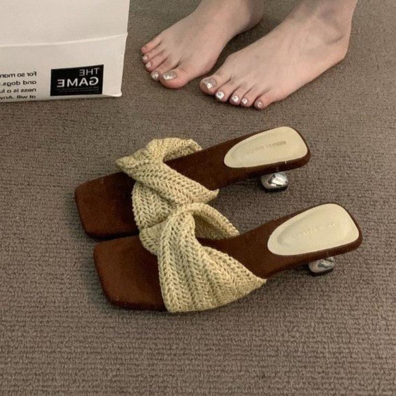 Mode Damen High Heels Pantoletten Mode Kleiderschuhe Elegant Sommer Damen Pumps Sommer 2025 Neue Sexy Slides Luxus Sandalias De Mujer