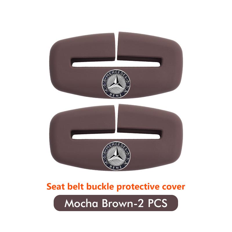 

New 80% Silicone Anti Scratch Car Seat Belt Clip Protector Buckle Lock Cover For Benz C180 C300 W124 W176 W177 C200 C260 GLC CL