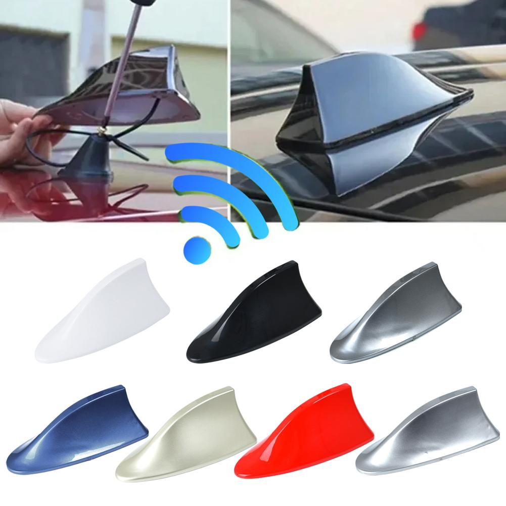 Car Shark Fin Antenna Radio FM Antenna Signal Aerials Replacement Auto Styling Roof Signal Aerial Decoration Radio Shark Fin