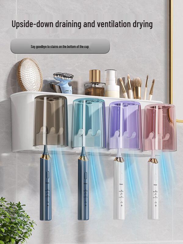 LIEI Suction Cup Wall-Mounted Toothbrush Holder