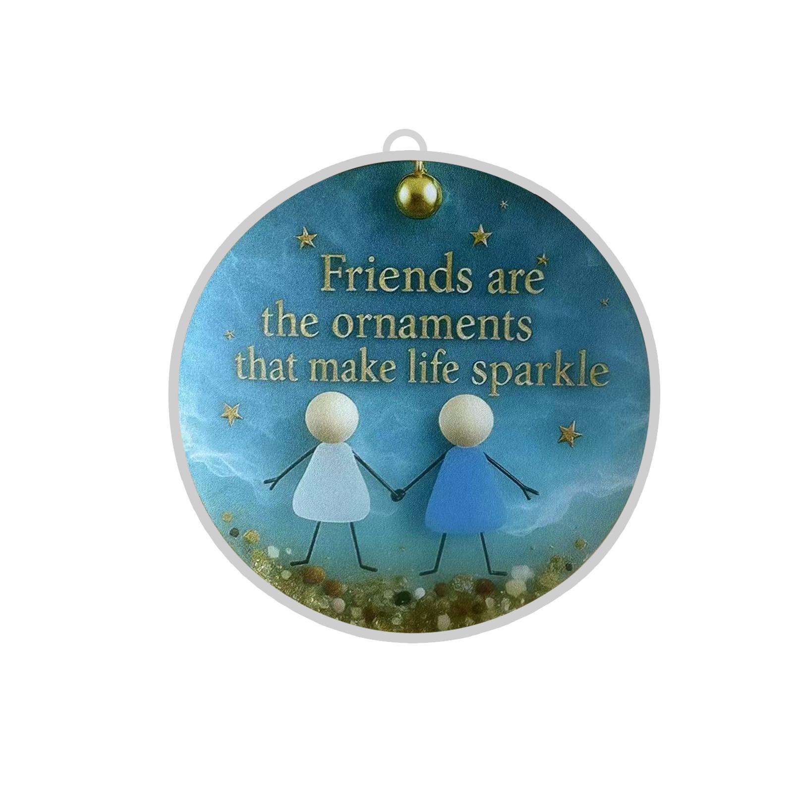 

2D Акриловая Рождественская Подвеска для Украшения Елки в Память о Дружбе Рождественский Маленький Подарок One Size