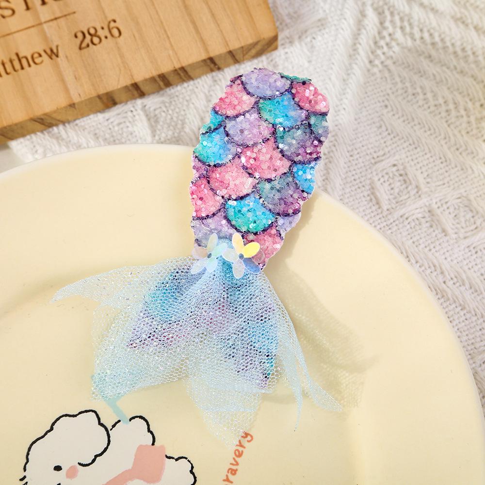 Mermaid Sequin Hairpin Clip for Girls - Cute Princess Bangs Headdress
