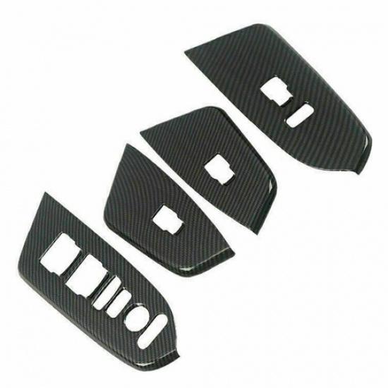For Honda CRV CR-V 5th 2017-19 Carbon Fiber ABS Interior Door Armrest Cover Trim