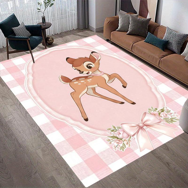 Bambi Home Sofa Decoration for Living Room & Bedroom, Non‑Slip Play Flannel Floor Mat for Game Room