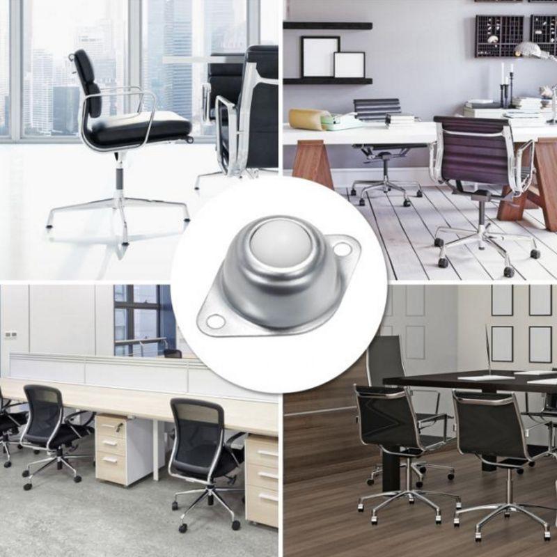 4PCS Mini Swivel Caster 360° Rotatable Round Ball Pulley Storage Box Roller for Furniture, Storage Boxes, Cabinet, Trash