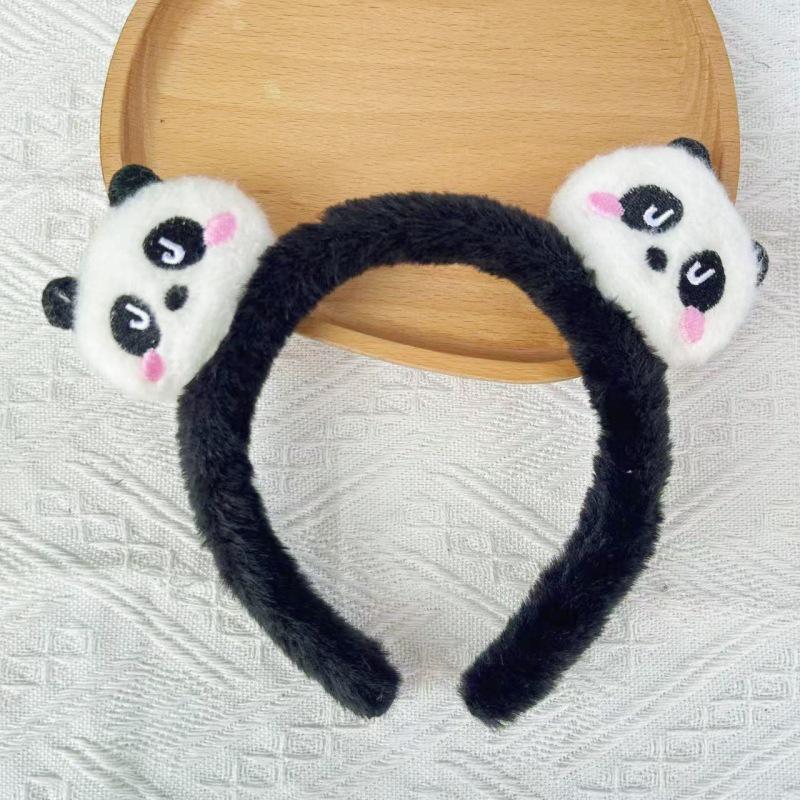 Cartoon Plush Headband: Cute Hair Accessory for Women & Kids, Perfect for Face Washing
