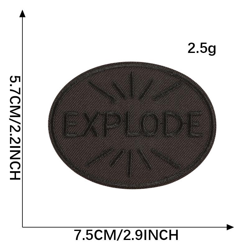 Embroidery Mark English Letter Embroidery Sticker, Cloth Label Sticker DIY Down Jacket Patch Sticker