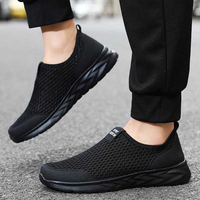 Men Women Summer Casual Sports Sneakers Breathable Lightweight NonSlip Mesh Men's Shoes Outdoor Non Slip Big Size Loafers Walking Male Tennis