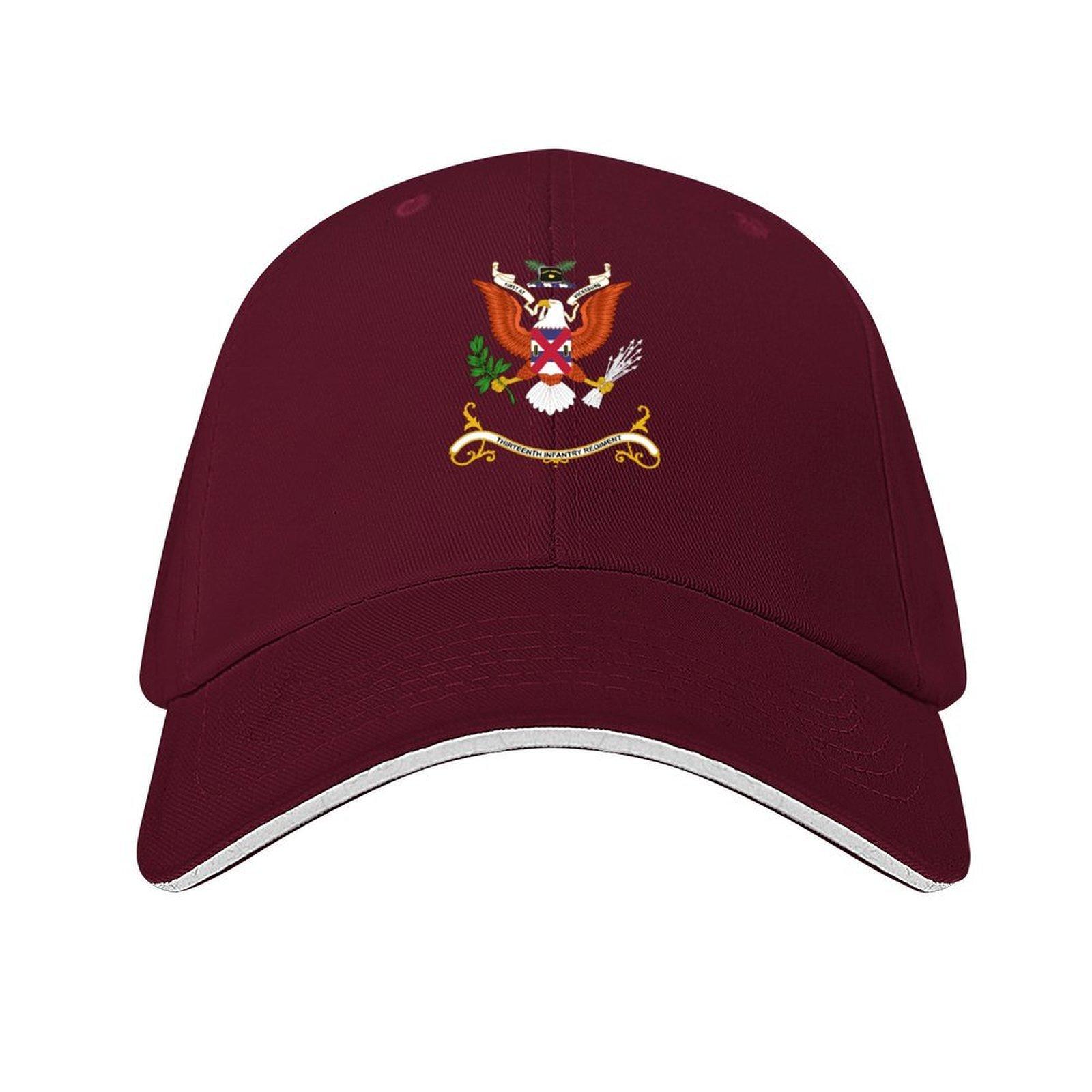 Army  Regimental Colors  13th Infantry Regiment  FIRST AT VICKSBURG X 300 Baseball Cap party Hat Sun Cap Golf Men Womens