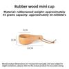 DIY Walnut Wooden Milk Cup Acacia Wood Salad Cup Solid Wood, Creative Mug with Handle Coffee Mug
