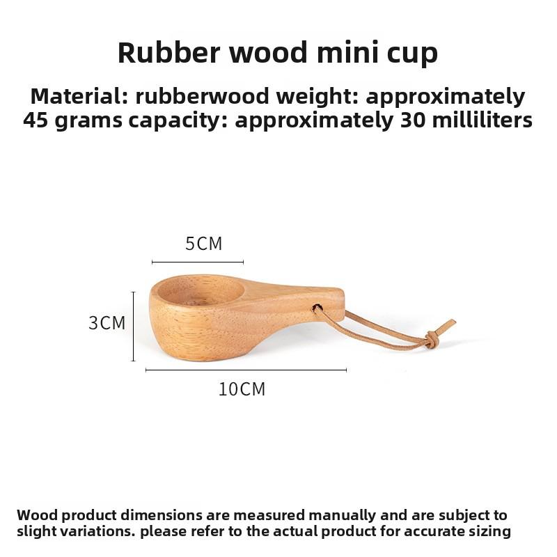 DIY Walnut Wooden Milk Cup Acacia Wood Salad Cup Solid Wood, Creative Mug with Handle Coffee Mug