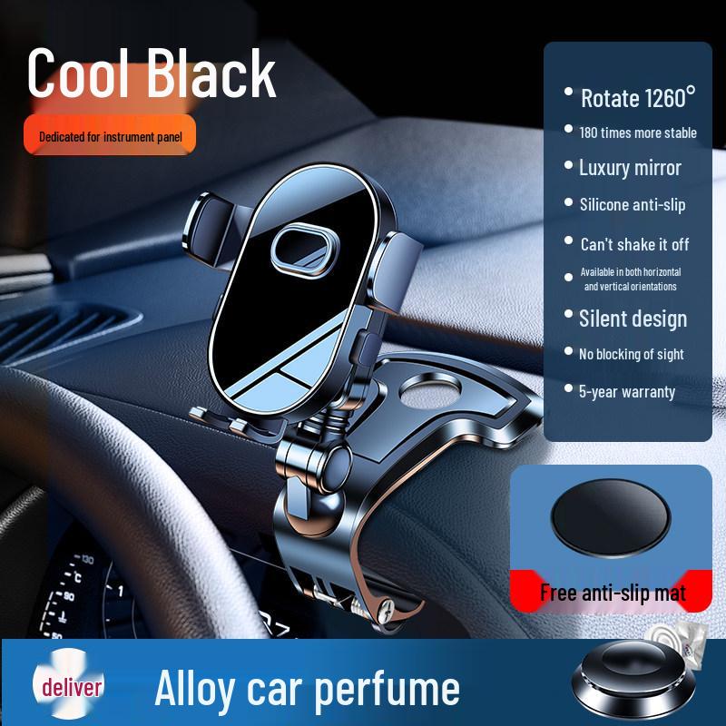 2025 Anti-Shake Car Phone Mount - Center Console Dashboard Clip & Navigation Stand