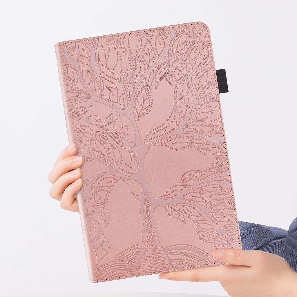 Suitable for Honor V9 tablet leather case, Honor pad X8A Tree of Life embossed card holder protective case X9