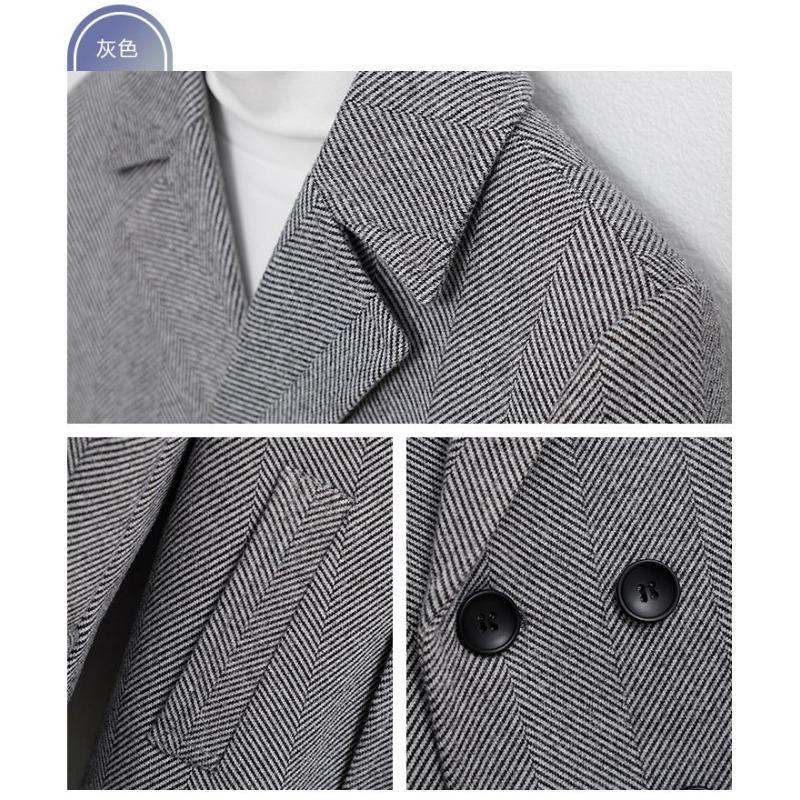 Children's Medium-Thick Wool Coats; Fall/Winter Boys' Quilted Wool Trench Coats