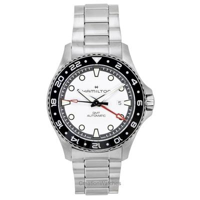 Khaki Navy Scuba GMT Stainless Steel Silver Dial Automatic Diver's H82555150 300M Men's Watch