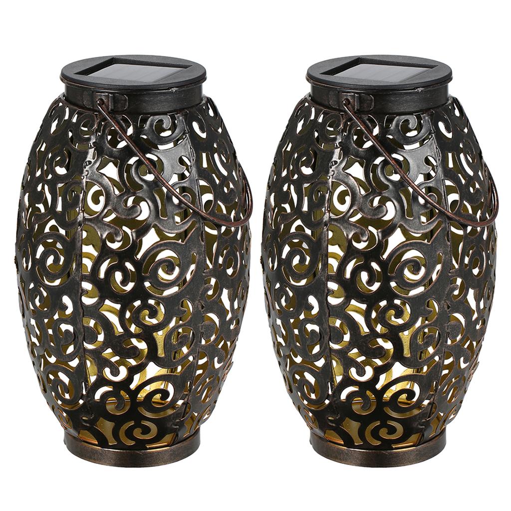 Solar Power Energy LED Lantern Light Outdoor Hanging Lamp IP44 Water Resistance for Patio Garden Courtyard Pathway
