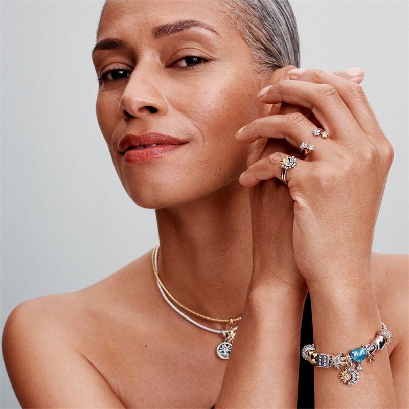 2025 New in 925 Sterling Silver Shooting Stars Open Ring For Women Exquisite Style Fashionable For Parties Wedding Jewelry Gifts