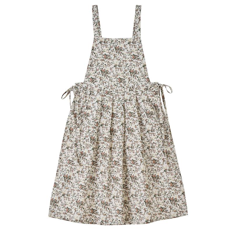 Japanese Cotton Apron Adjustable Elongated Aprons Kitchen Cotton and Linen Apron Flower Shop Work for Adults Housekeeping schort белый