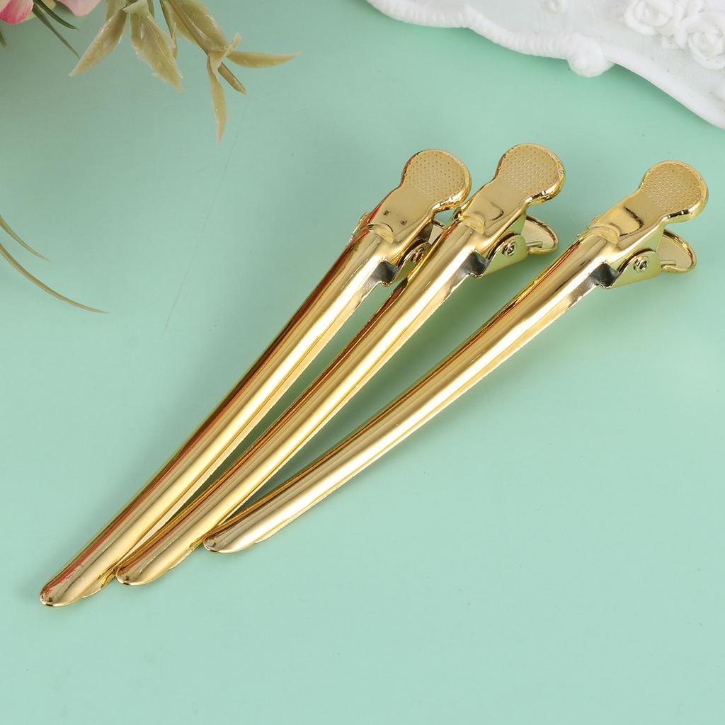 12Pcs Stainless Steel Hair Clips for Sectioning Thick Thin Hair Salon Hairdressing Dying Cutting Styling Makeup Face Washing