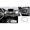 For BMW X1 F48 2016- Matte Silver Car One-Click Startup Switch Frame Cover