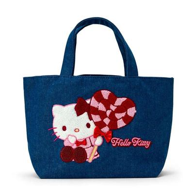 Sanrio Sagara İşlemeli Denim Tote Çanta Hello Kitty Japonya YENİ Sanrio Karakterleri