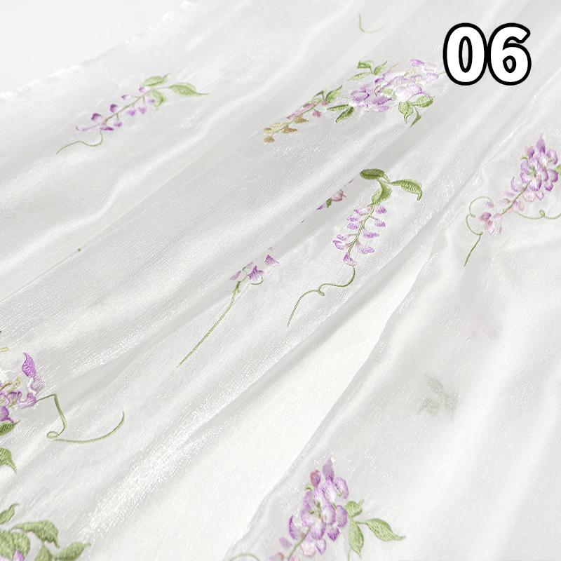 50X150Cm Chinese Style Embroidery Wisteria Fabric Gradient Edges Designer Fabric Diy Sewing Hanfu Dress Doll Costume Cloth
