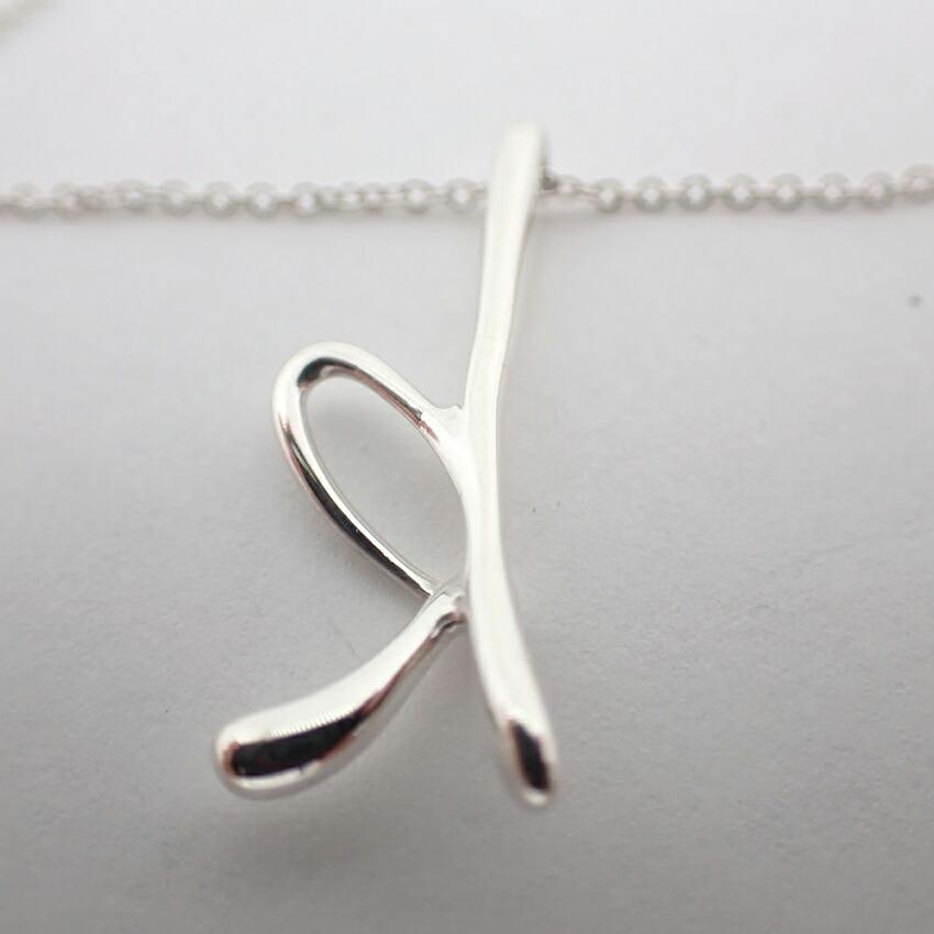 [Used] TIFFANY/Tiffany 925 Initial/K Pendant/Necklace/g515-21
