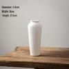 High-End Cream Style Ceramic Vase for Flower Arrangements - Elegant White Unglazed Design for Living Room Decor